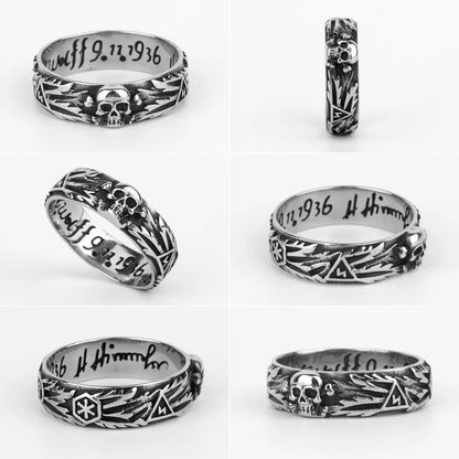 Stainless Steel Biker Ring - Domineering Skull Devil Rings Jewelry