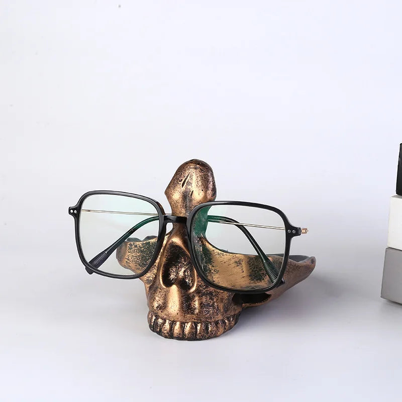 ALR™ Skull Glasses Stand & Key Holder Sculpture