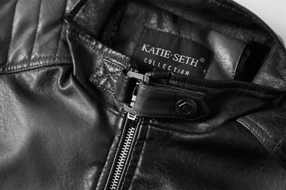 Alr™ PU Leather Plush Motorcycle Jacket