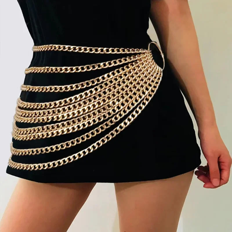 ALR™ Goth Chunky Gold Chain Belt