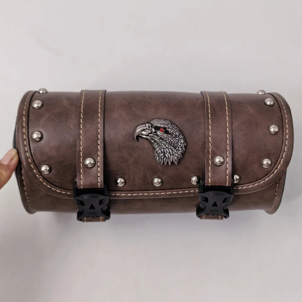 Leather Motorcycle Bag - Universal Side Saddlebag PU Storage