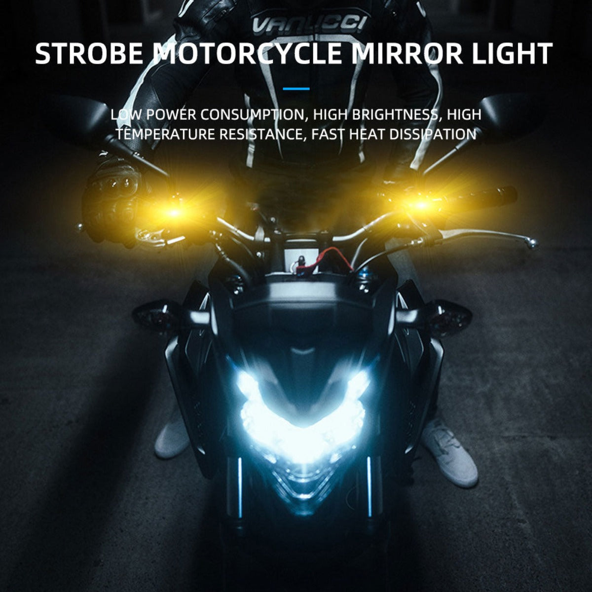 Enhance motorcycle safety with Motorcycle Strobe LED Driving Lights for increased visibility.