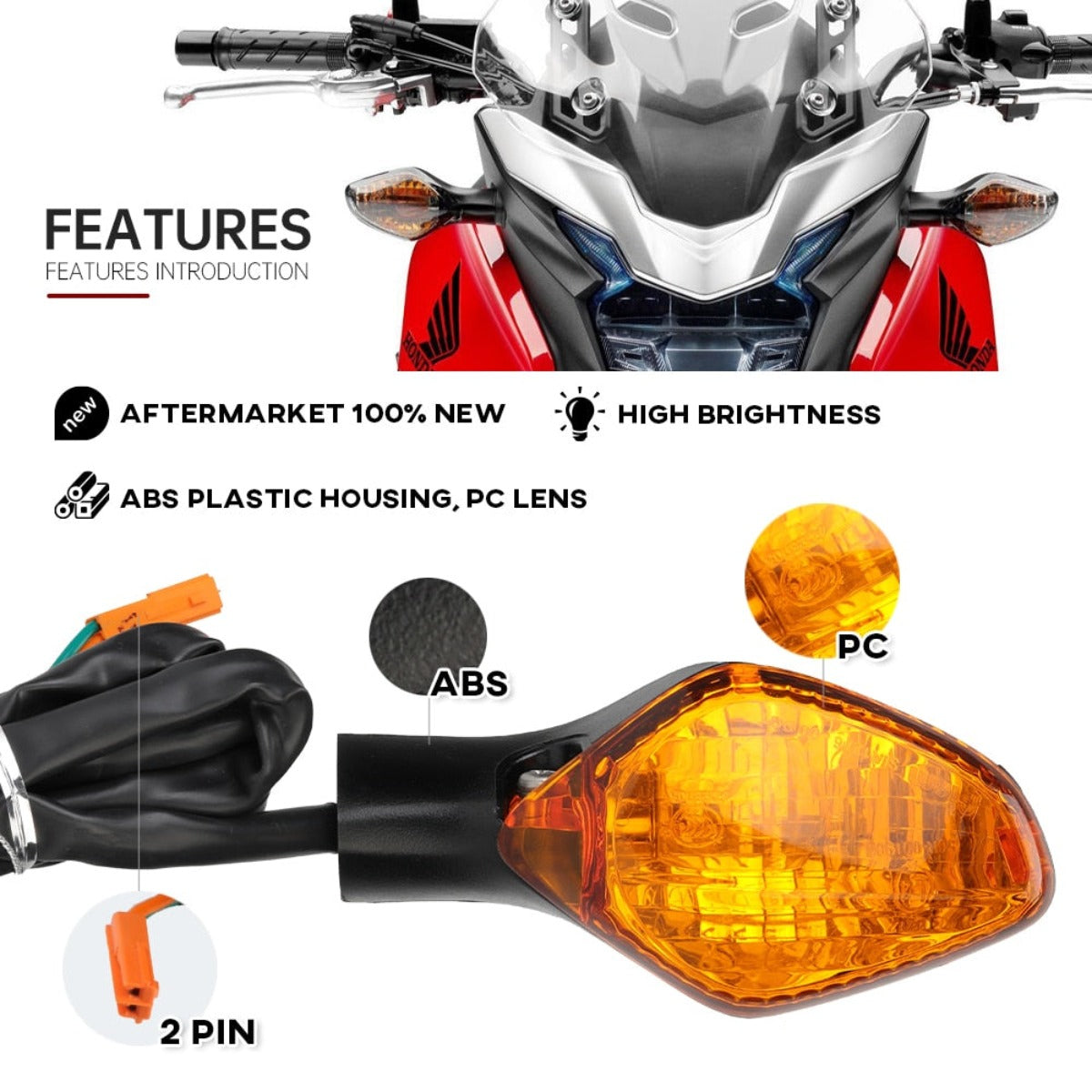 Motorcycle Turn Signal Light Indicator for Honda