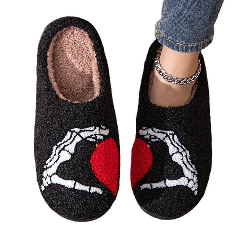 ALR™  Skull Hand Love Heart Slippers