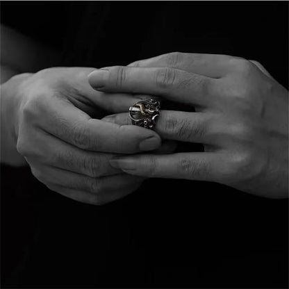 Personalized Index Finger Ring Male Jewelry Adjustable Fashion 925 Silver Ring For Men Snake Design Hollow Lines Accessories