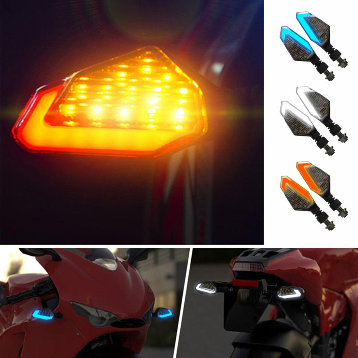 Motorcycle LED DRL Turn Signal Light