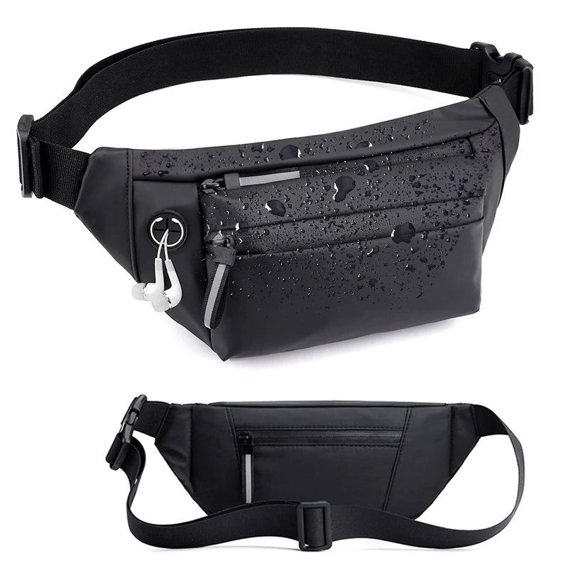 ALR™ Men’s Black Waterproof Outdoor Waist Bag