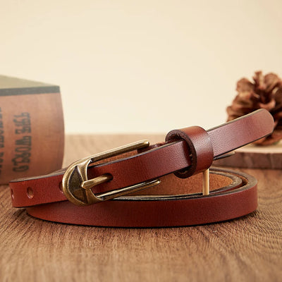 ALR™  Copper Pin Buckle Leather Belt