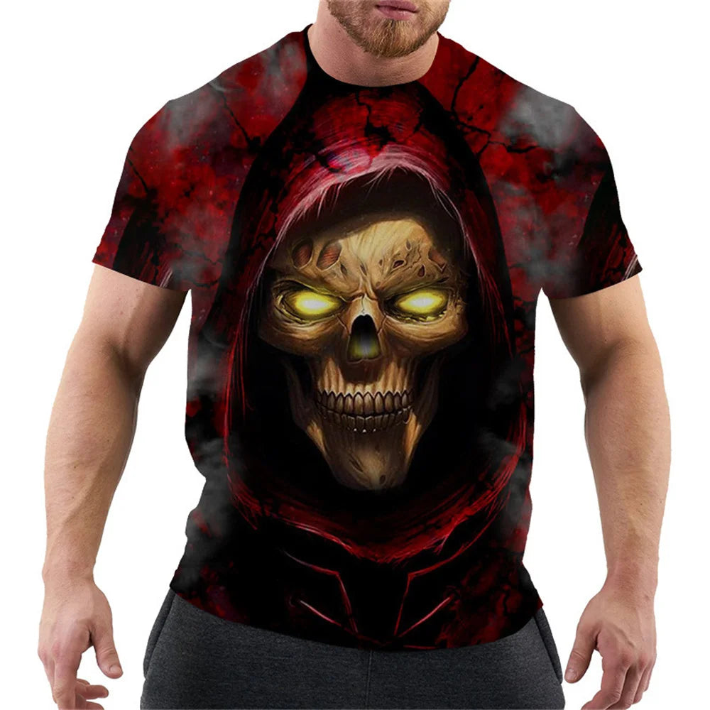 Alr™ Men's 3D Short Sleeves Skull Print Shirt