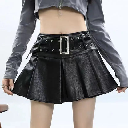 Alr™ Women's Gothic Pleated A-Line Mini Skirt