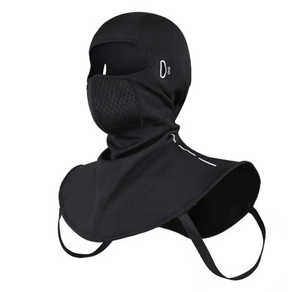 The ALR™ Winter Balaclava Neck Warmer is a black full-face accessory with mouth mesh vents and extended neck coverage, perfect for winter sports.