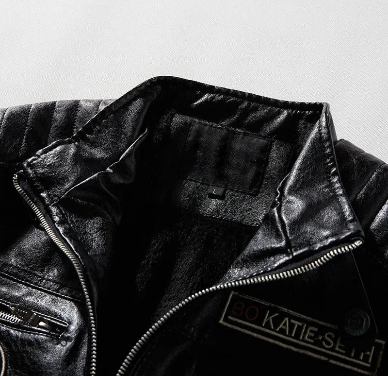 Alr™ PU Leather Plush Motorcycle Jacket
