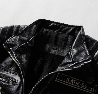 Alr™ PU Leather Plush Motorcycle Jacket