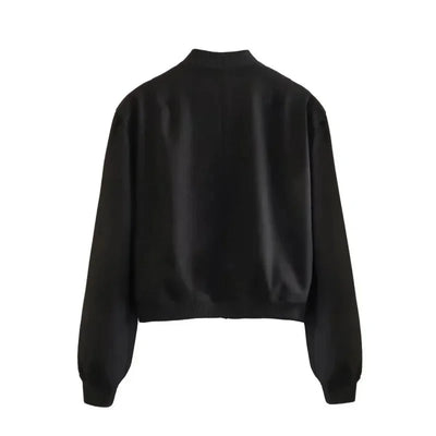 Alr™ Women's Button Cropped Bomber Jacket