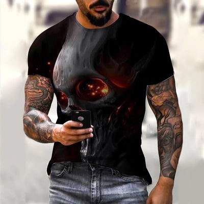 Alr™ Men's 3D Short Sleeves Skull Print Shirt