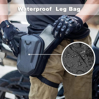 Leather Motorcycle Bag - Drop Leg Waterproof Thigh Waist