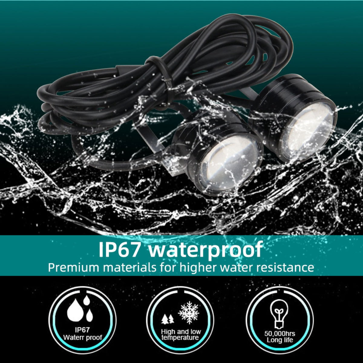 Improve motorcycle safety with Motorcycle Strobe LED Driving Lights for increased visibility.