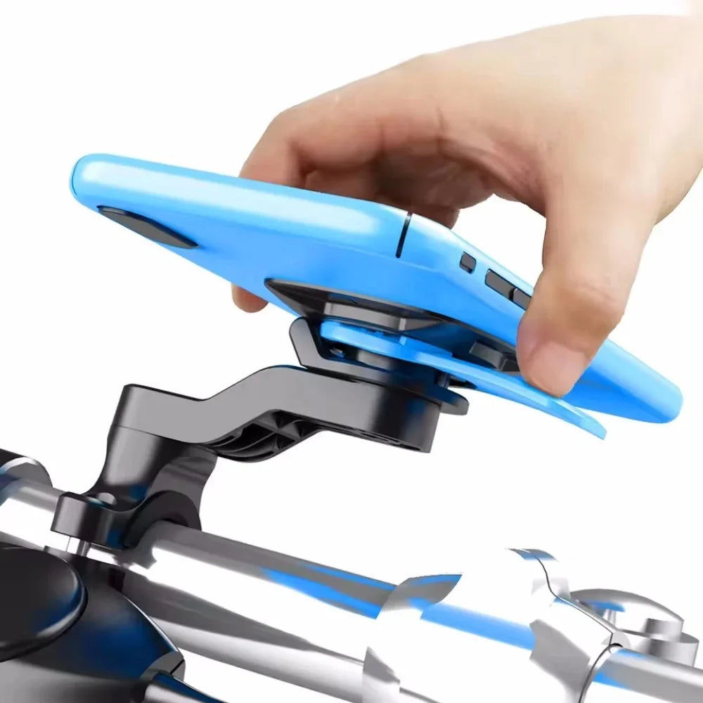 Motorcycle Phone Holder - Handlebar Rotatable Bicycle Bracket Security