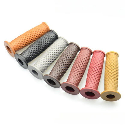 Motorcycle Handlebar Grips - 7 8" Handle Bar Retro Rubber Motorcycle B