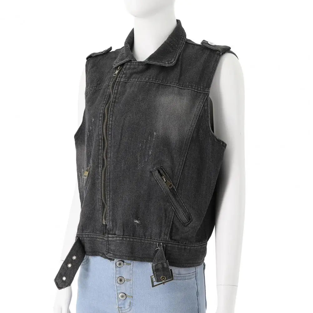 Alr™ Women's Slim Fit Denim Vest – Punk Rock Style