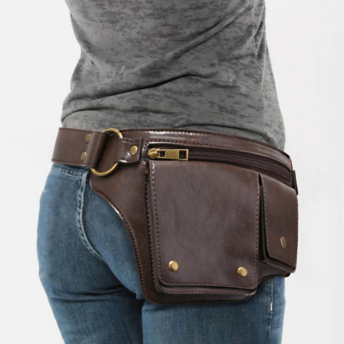 ALR™ Cool Punk Motorcycle Style Waist Bag