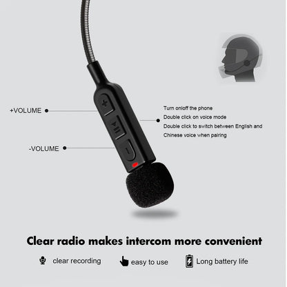Motorcycle Helmet Headset - Bluetooth Wireless Stereo Hands Free