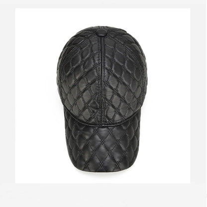 2025 Spring Genuine Sheepskin Leather 55-61CM Black Baseball Caps For Man Casual Street Gf Gorras Dad Hat