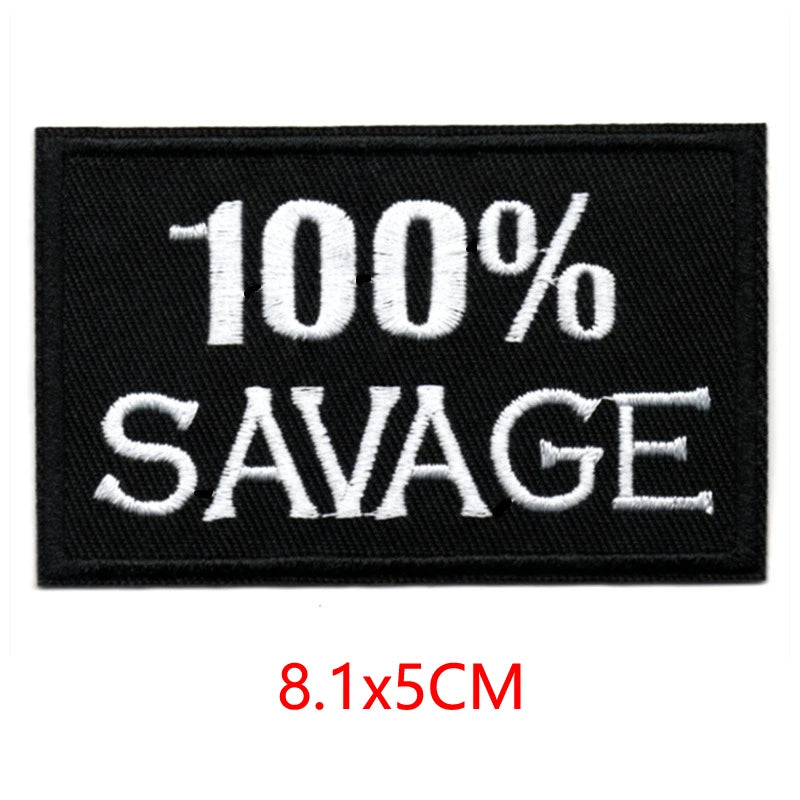 Alr™ Embroidered Iron-On Patch, 100% Savage