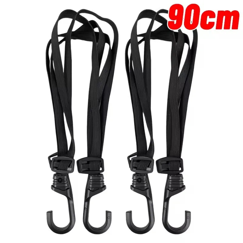 Motorcycle Tie-Down Straps - Universal Elastic Strap with Hooks 4-Claw