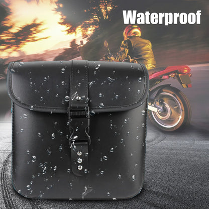 Leather Motorcycle Bag - Retro Saddle Pouch Vintage Storage