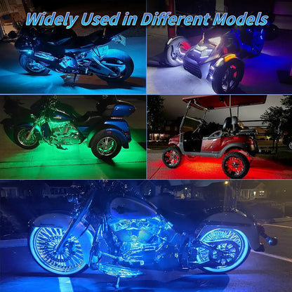 Motorcycle LED Lights - Underglow Atmosphere RGB App Control