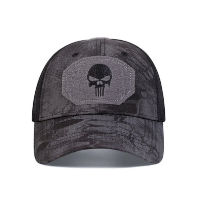 Alr™ Skull Punisher Adjustable Snapback Baseball Cap, Camo/Gray