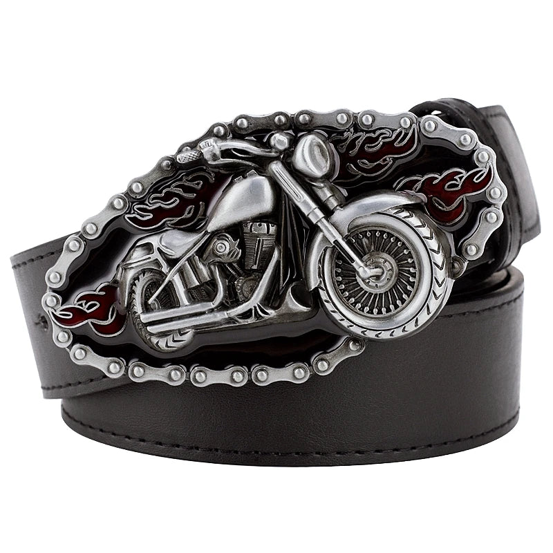 ALR™ Fire Skull Heavy Leather Belt