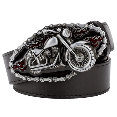 ALR™ Fire Skull Heavy Leather Belt