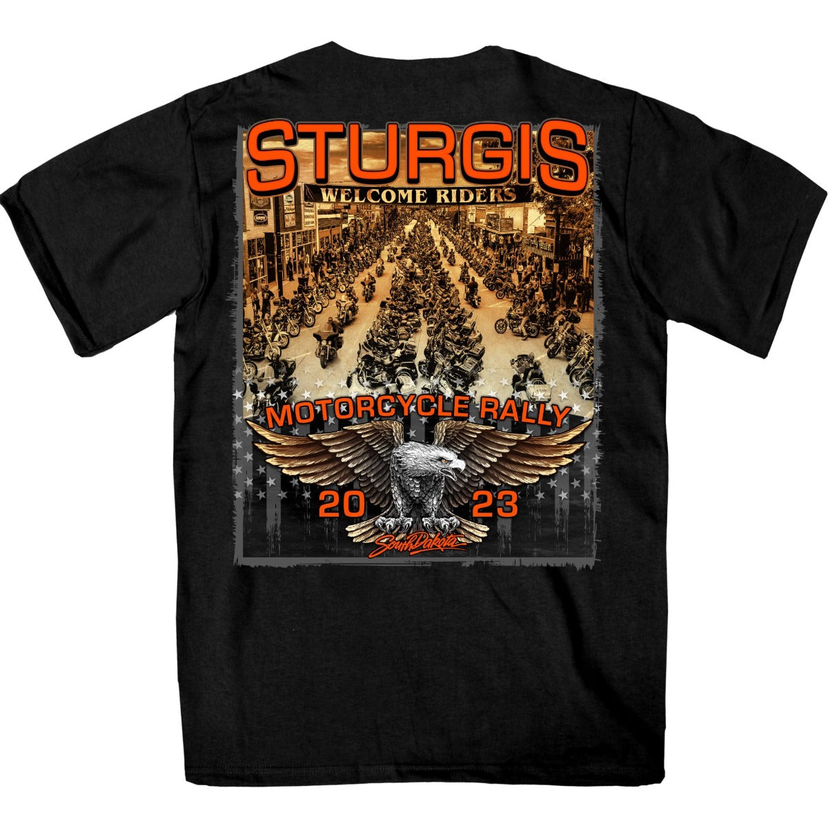 Hot Leathers Sturgis 2023 Men's Main Street T-Shirt