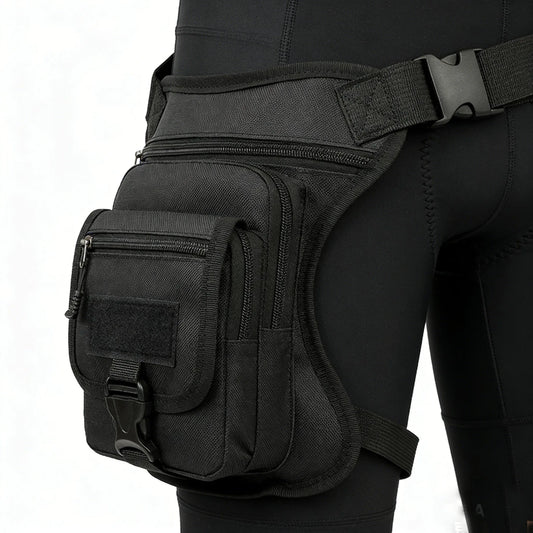 Leather Motorcycle Bag - Motorcycle Drop Leg Bag Thigh Belt Waist Bag