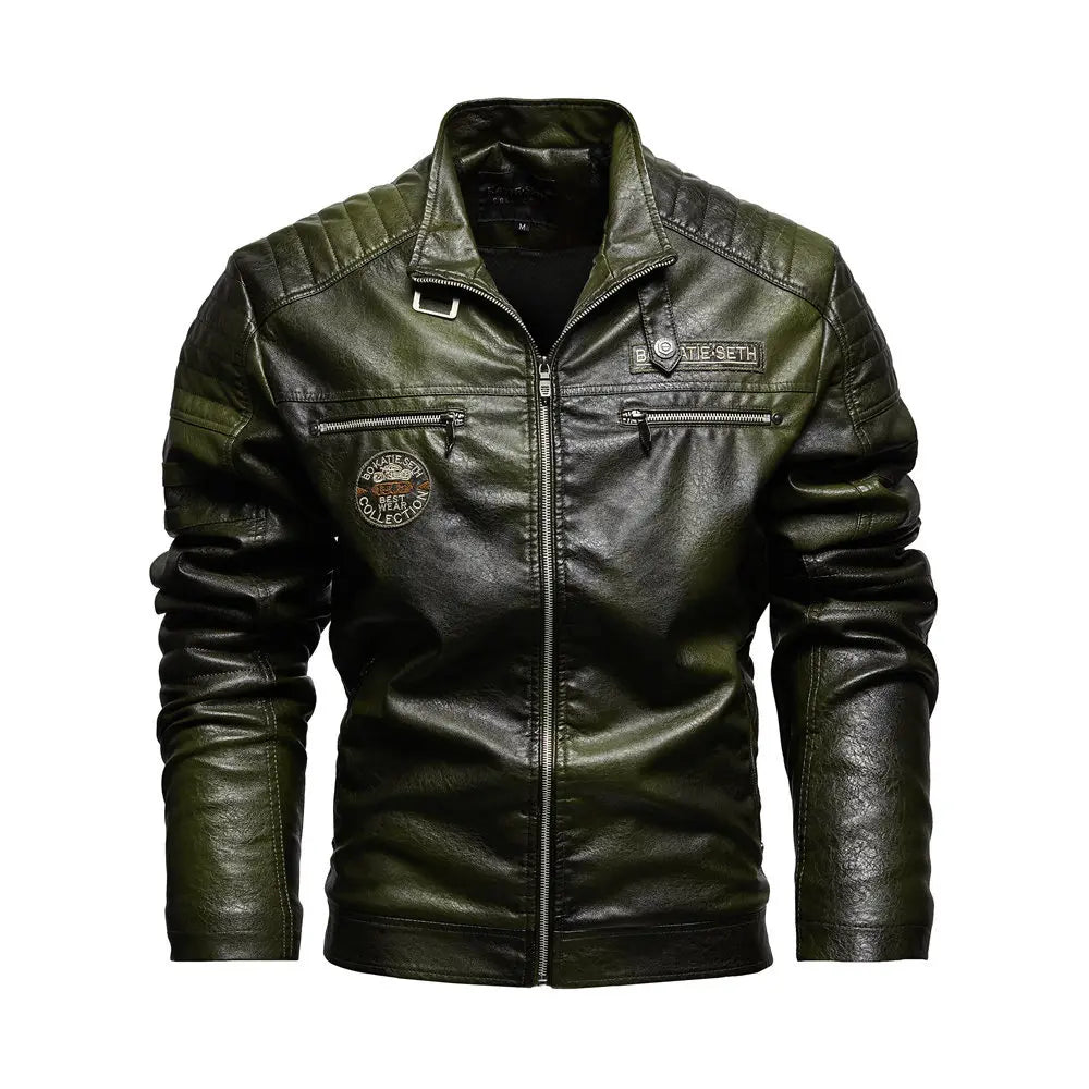 Alr™ PU Leather Plush Motorcycle Jacket