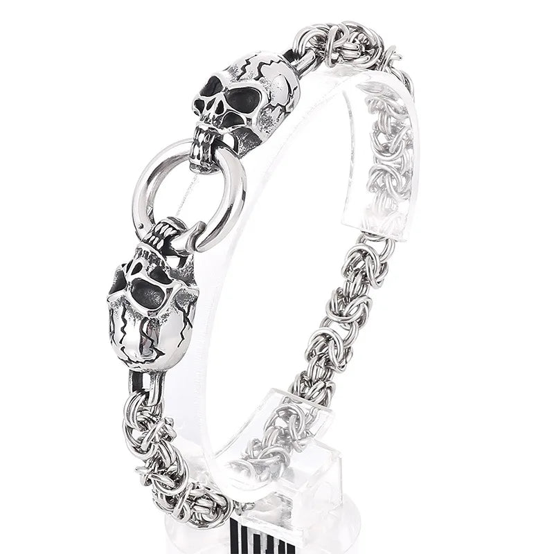 ALR™ Stainless Steel Skull Wolf Head Dragon Bracelet