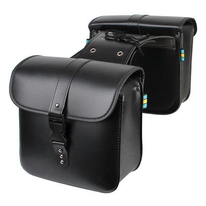 Leather Motorcycle Bag - Retro Saddle Pouch Vintage Storage
