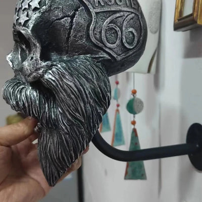 Unique Skull Helmet Holder for Stylish Home Decor