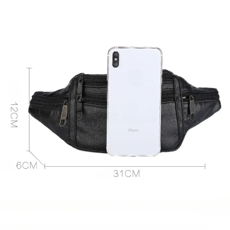 ALR™ PU Leather Men's Waist  Bag