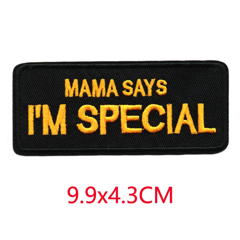 Alr™ Embroidered Iron-On Patch, Mama Says I'm Special