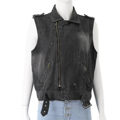 Alr™ Women's Slim Fit Denim Vest – Punk Rock Style