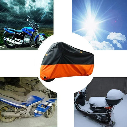 Waterproof Motorcycle Cover - Heavy Duty Universal Sun Rain Dust