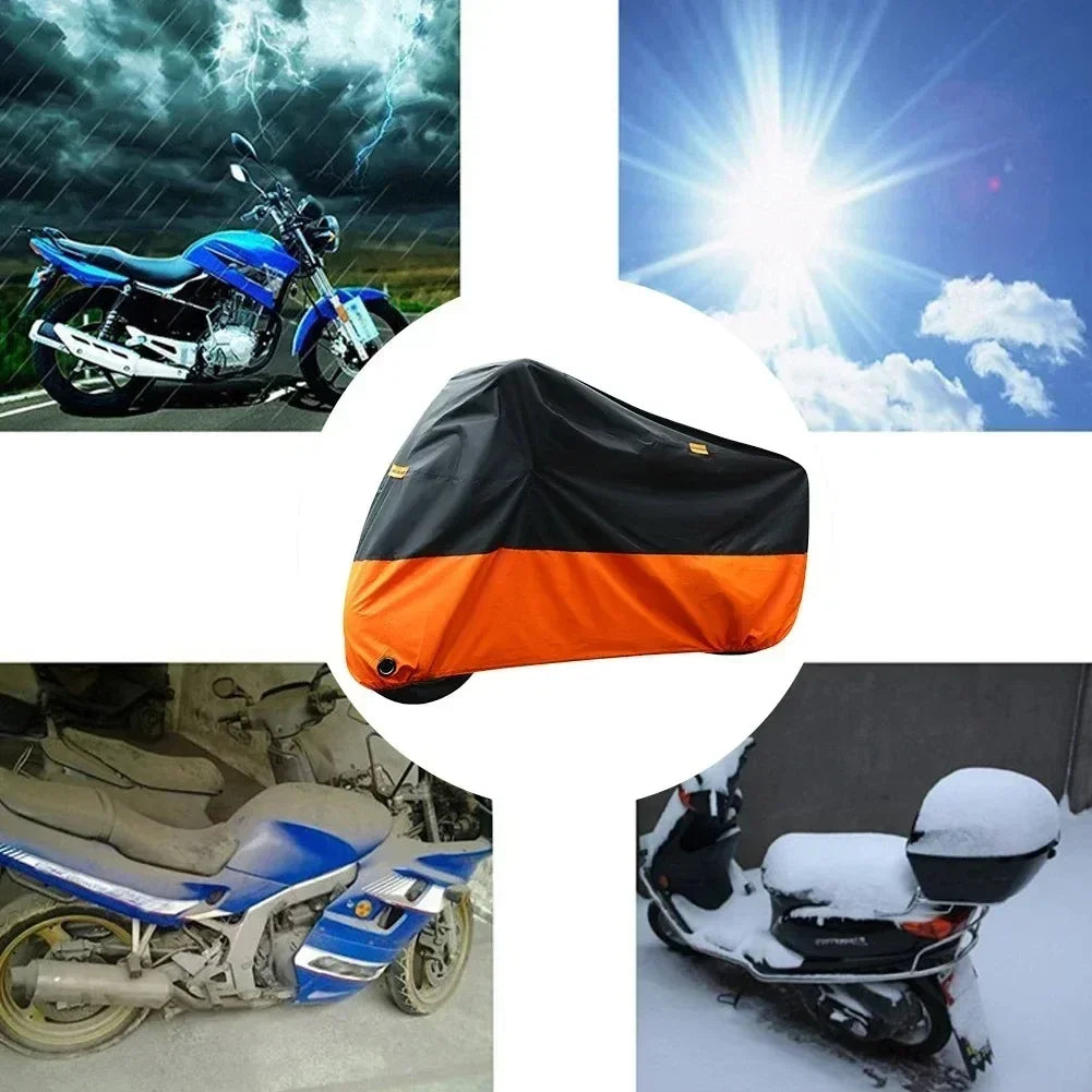 Waterproof Motorcycle Cover - Thick Universal Outdoor All Weather