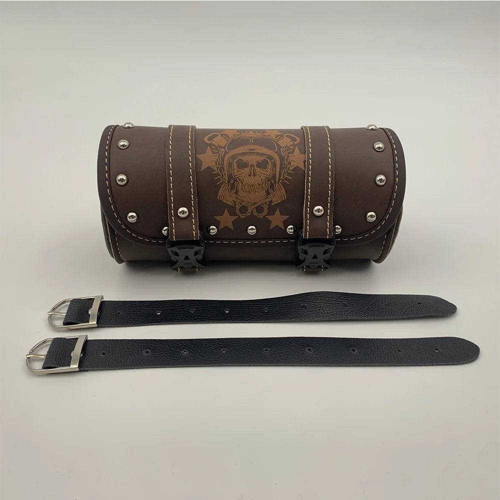 Leather Motorcycle Bag - Universal Side Saddlebag PU Storage