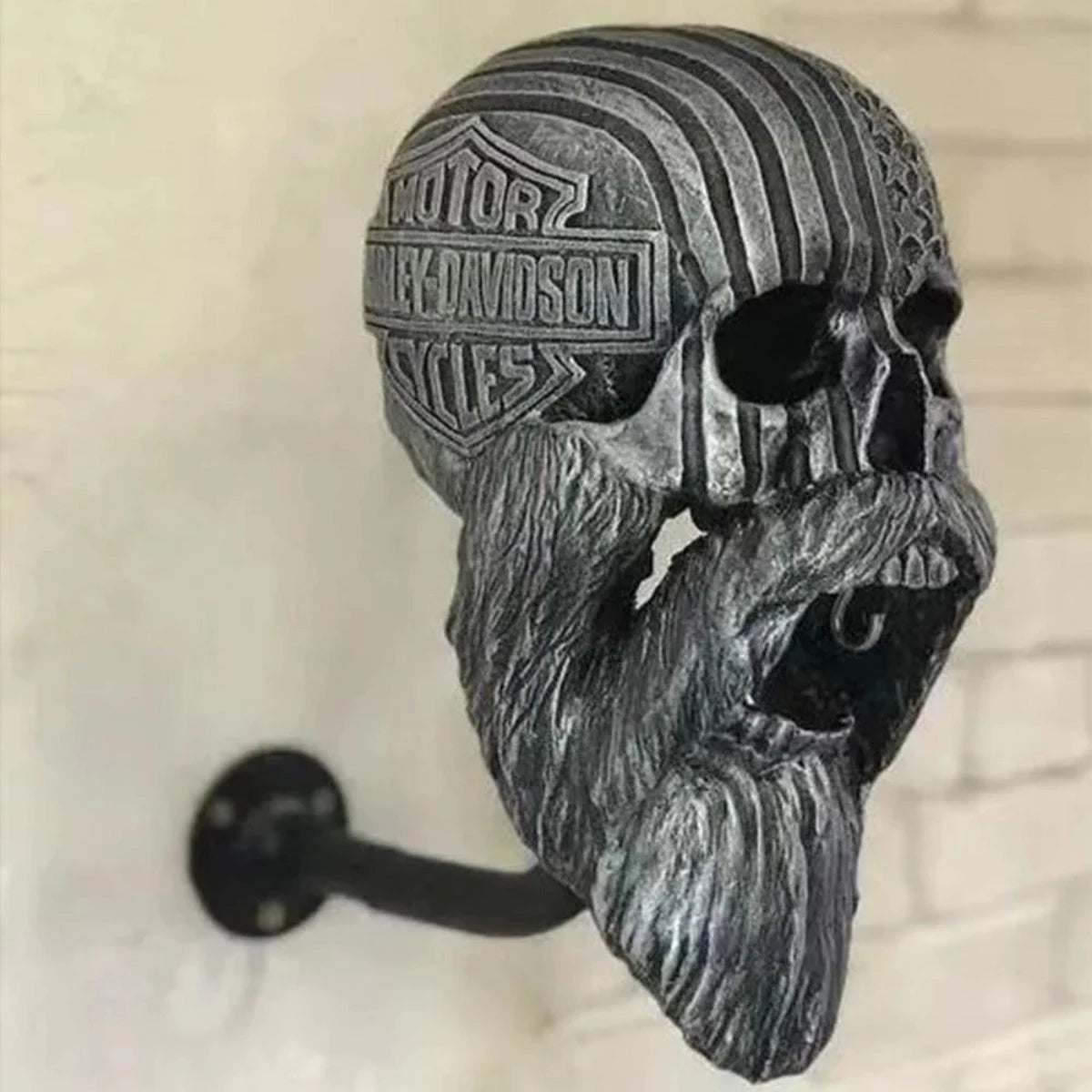 Unique Skull Helmet Holder for Stylish Home Decor