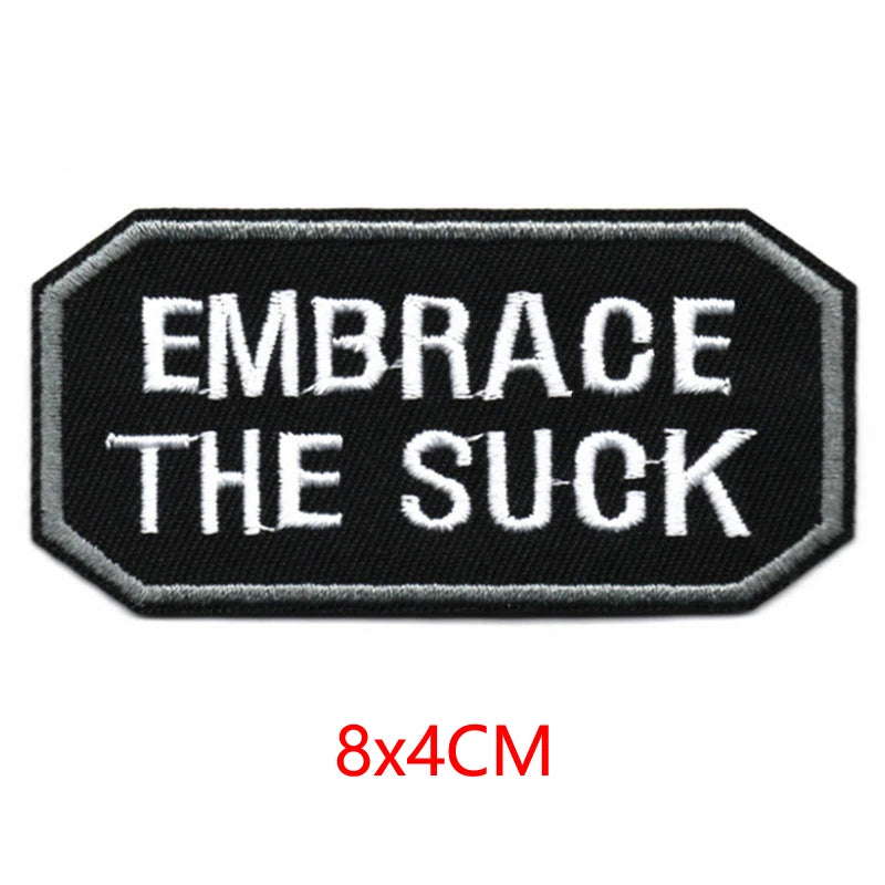 Alr™ Embroidered Iron-On Patch, Embrace The Suck