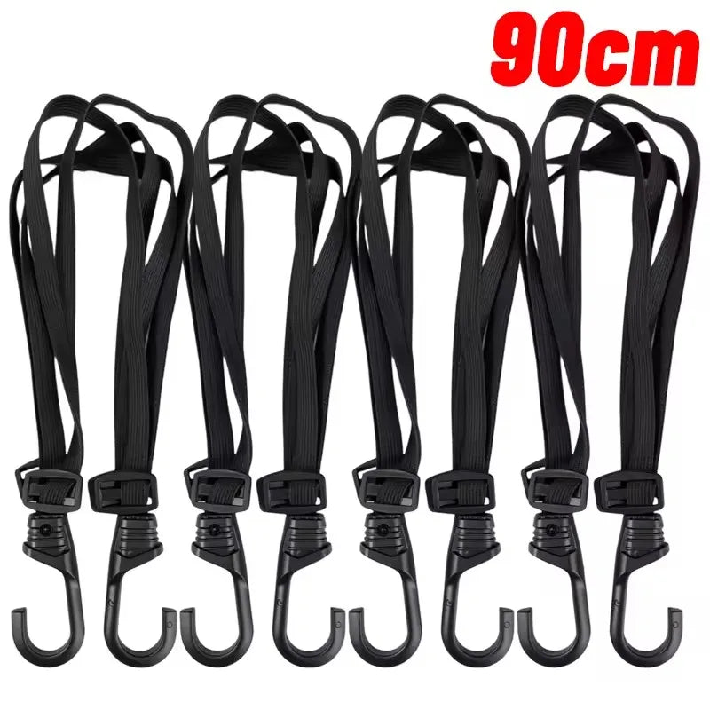 Motorcycle Tie-Down Straps - Universal Elastic Strap with Hooks 4-Claw
