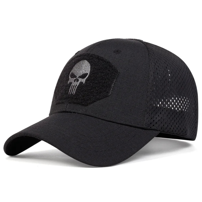 Alr™ Skull Punisher Adjustable Snapback Baseball Cap, Black